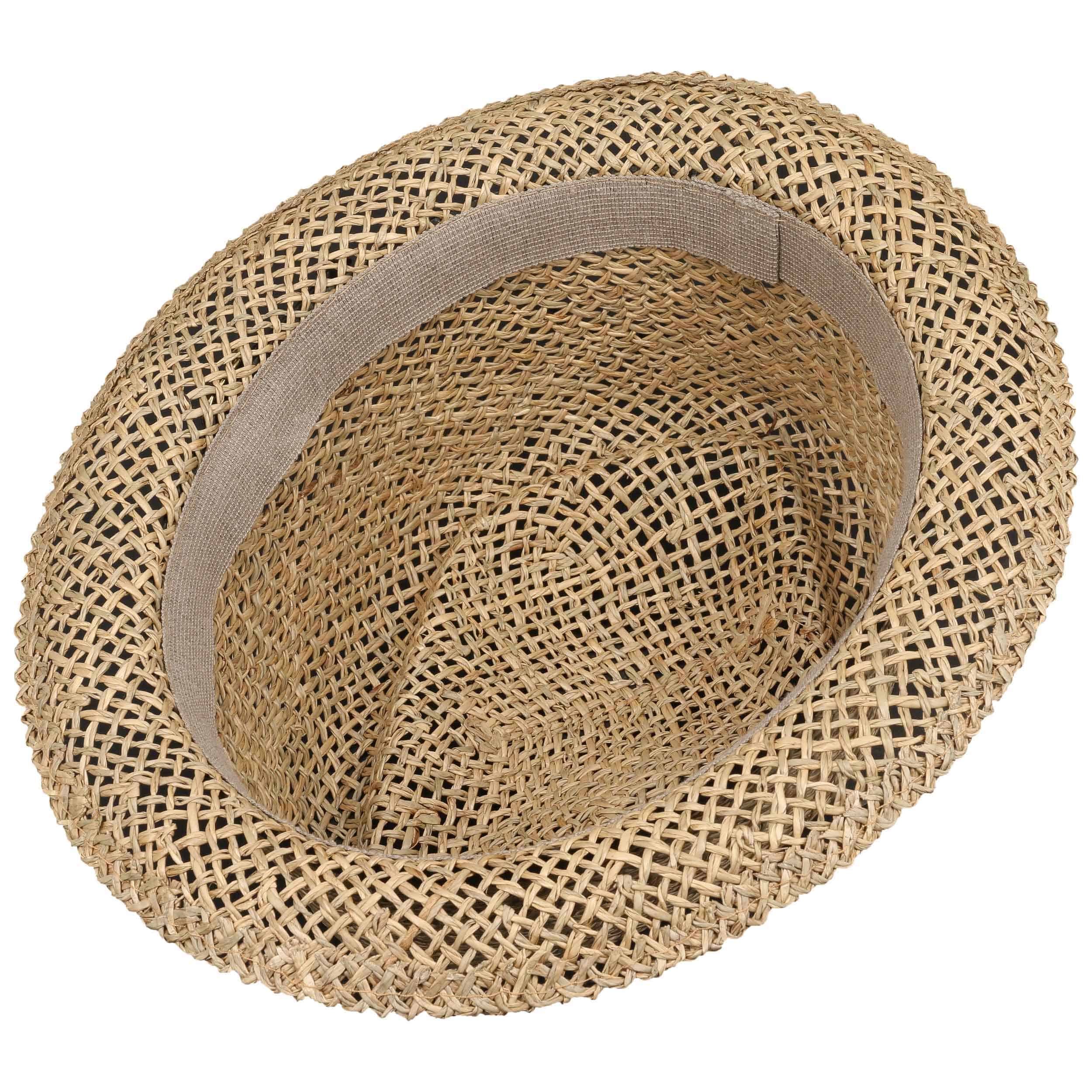Chapeau En Paille Coyuca - Made In Italy - Bande Cuir Synthétique - Pour Femme Et Homme - Protection Soleil été