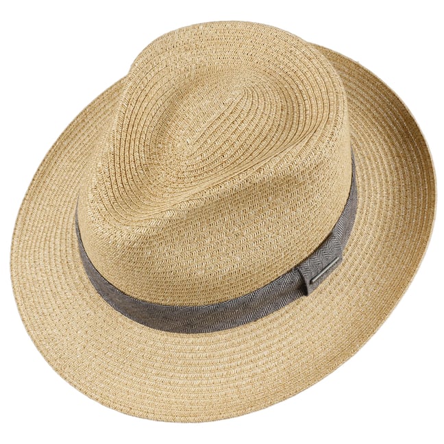 Chapeau En Paille Stetson Lintano Toyo - Fédora Homme/Femme, Borde 6 Cm, Été, Voyage, Style Rétro