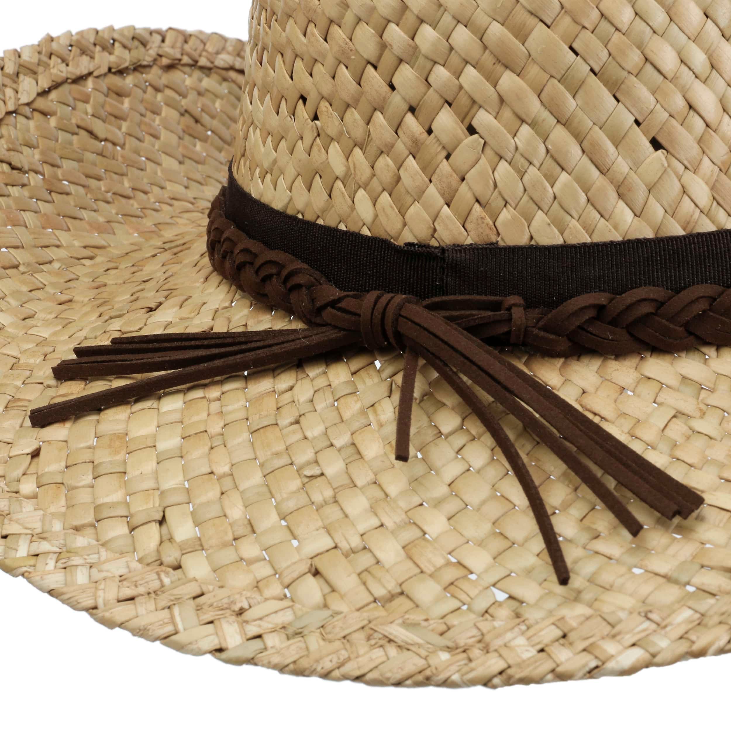 Lipodo Chapeau Fedora Paille Diamond Nature - Homme/Femme - Été Plage Printemps - Made In Italy - Style Chic & Élégant