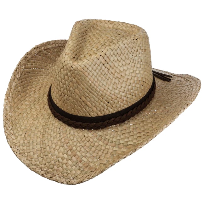 Chapeau Cowboy En Feutre - Large Bord - Style Western Pour Homme Taille M (Beige)