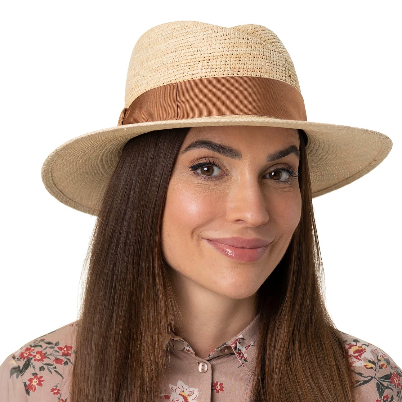 Chapeau Paille Enfant Fleuri Set 2 Chapeaux De Soleil Sac Fille - Style Paille Avec Fleurs, âge 3-7 Ans Chapeau Paille Enfant 3-7 Ans