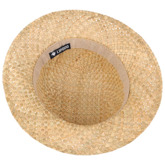 Lipodo Chapeau Paille Carovigno Vented - Made In Italy Homme Femme Soleil Été Avec Ruban