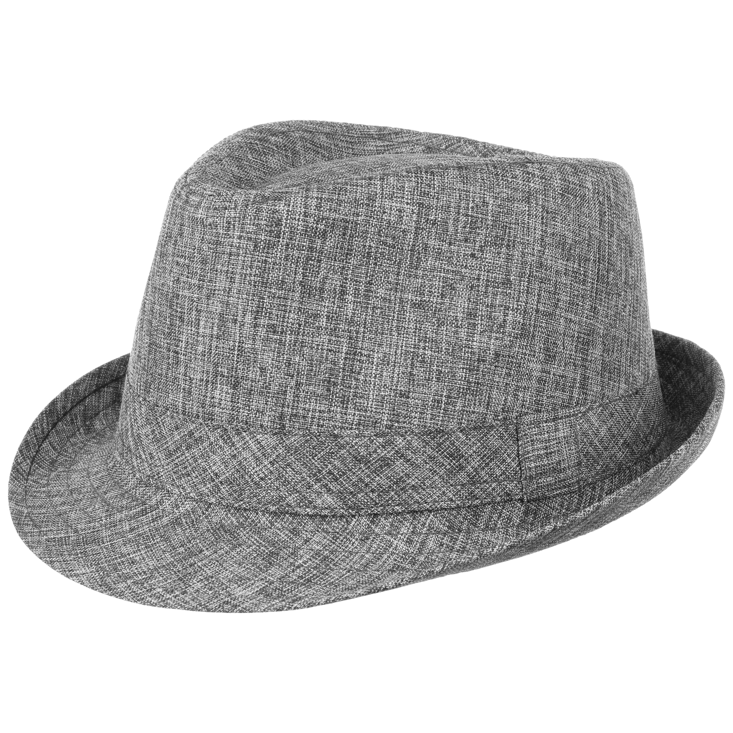 Chapeau de Soleil Lipodo Trilby Femmes/Hommes Blanc Chapeau Feroda avec Bande de Garniture Chapeau en 100% de Coton Noir 58 cm Chapeau en Tissu 56 cm 