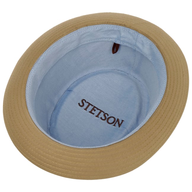 Chapeau Stetson Pork Pie - Tissu Coton - Protection UV 40+ - Style Décontracté - Homme