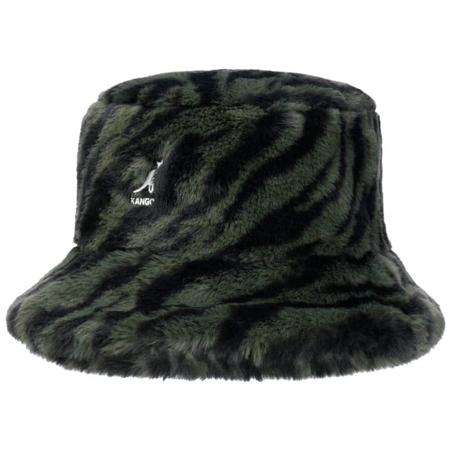 Furry white cheap kangol bucket hat