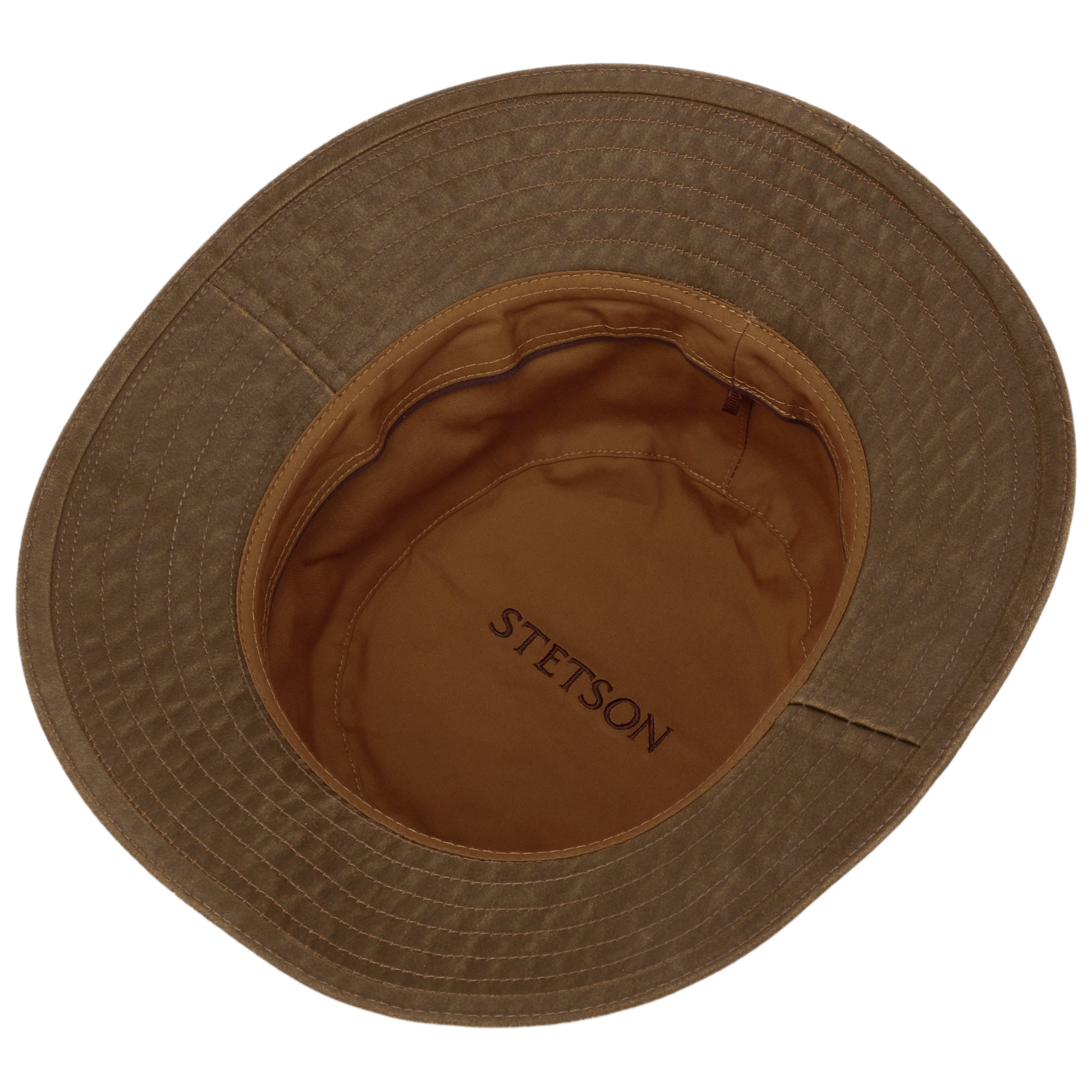 Stetson Chapeau Outdoor Cotton Traveller Homme - D'Ete de Peche Soleil avec Bandeau en Cuir Printemps-ete Ete - S (54-55 cm) Olive Clair