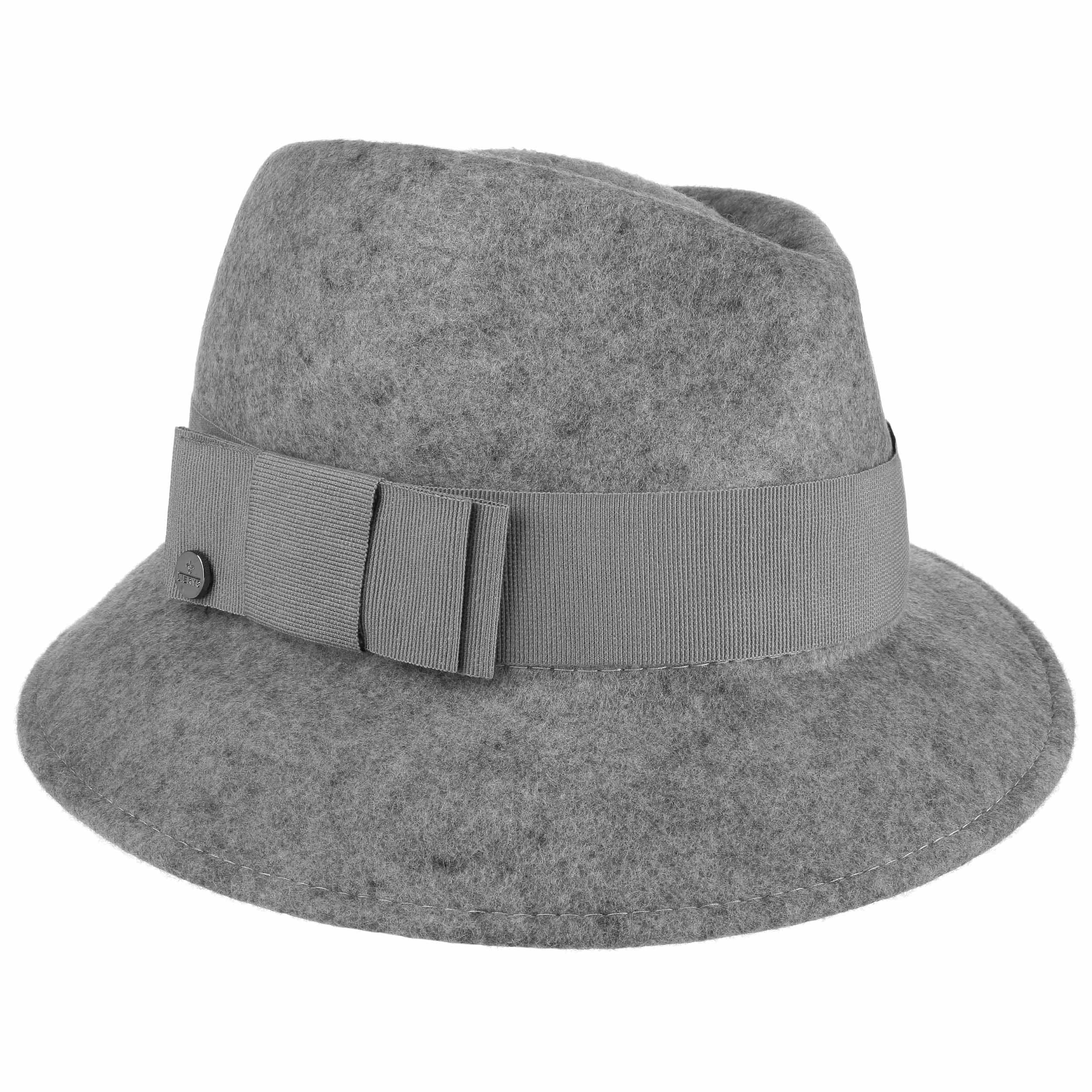 Lierys Chapeau pour Femme Asym - Made in Italy de Feutre avec Ruban Gros Grain Printemps-été, fuchsia, taille unique
