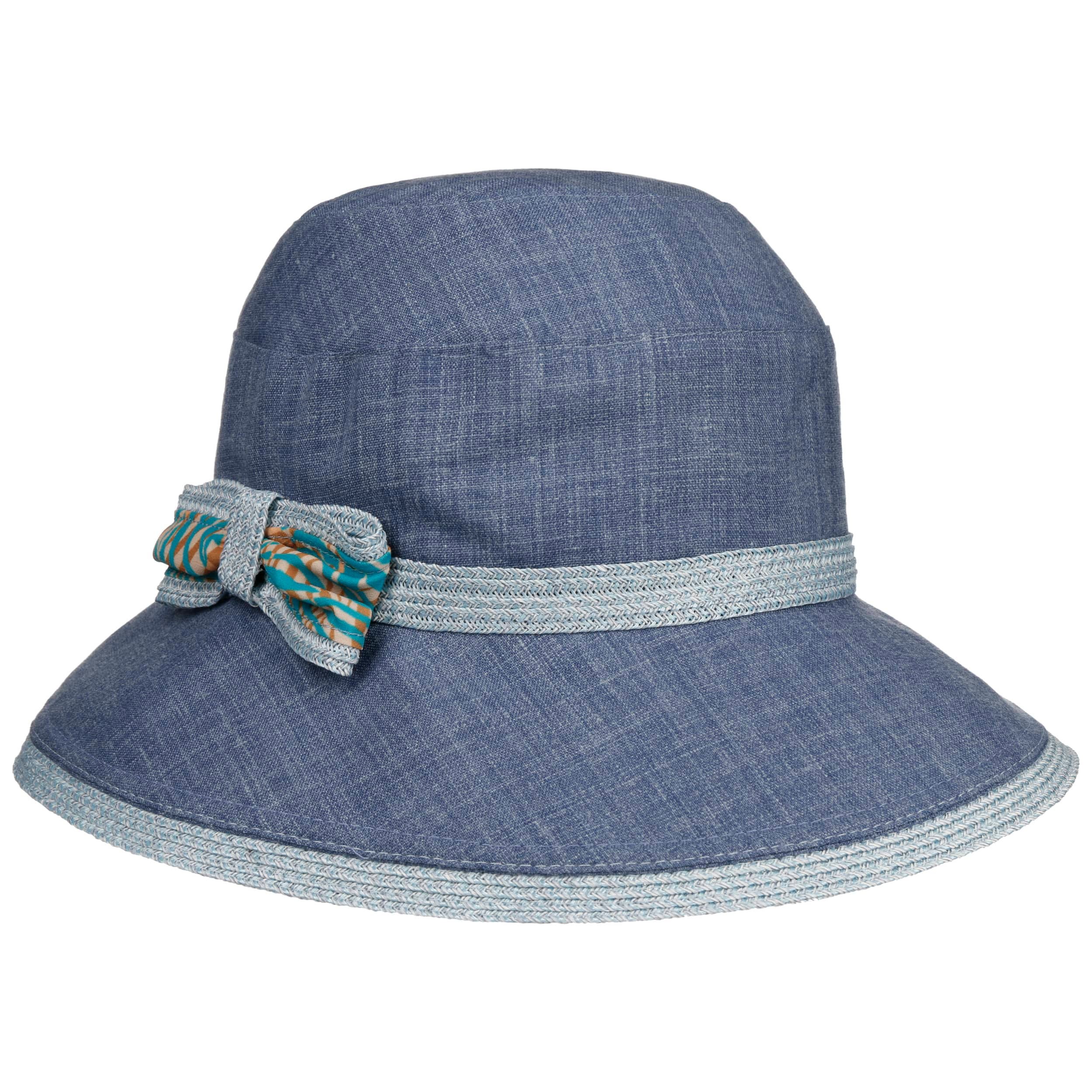 Chapeau Seau En Jean Froncé - Taille Unique, Bleu, Neuf Sans étiquettes