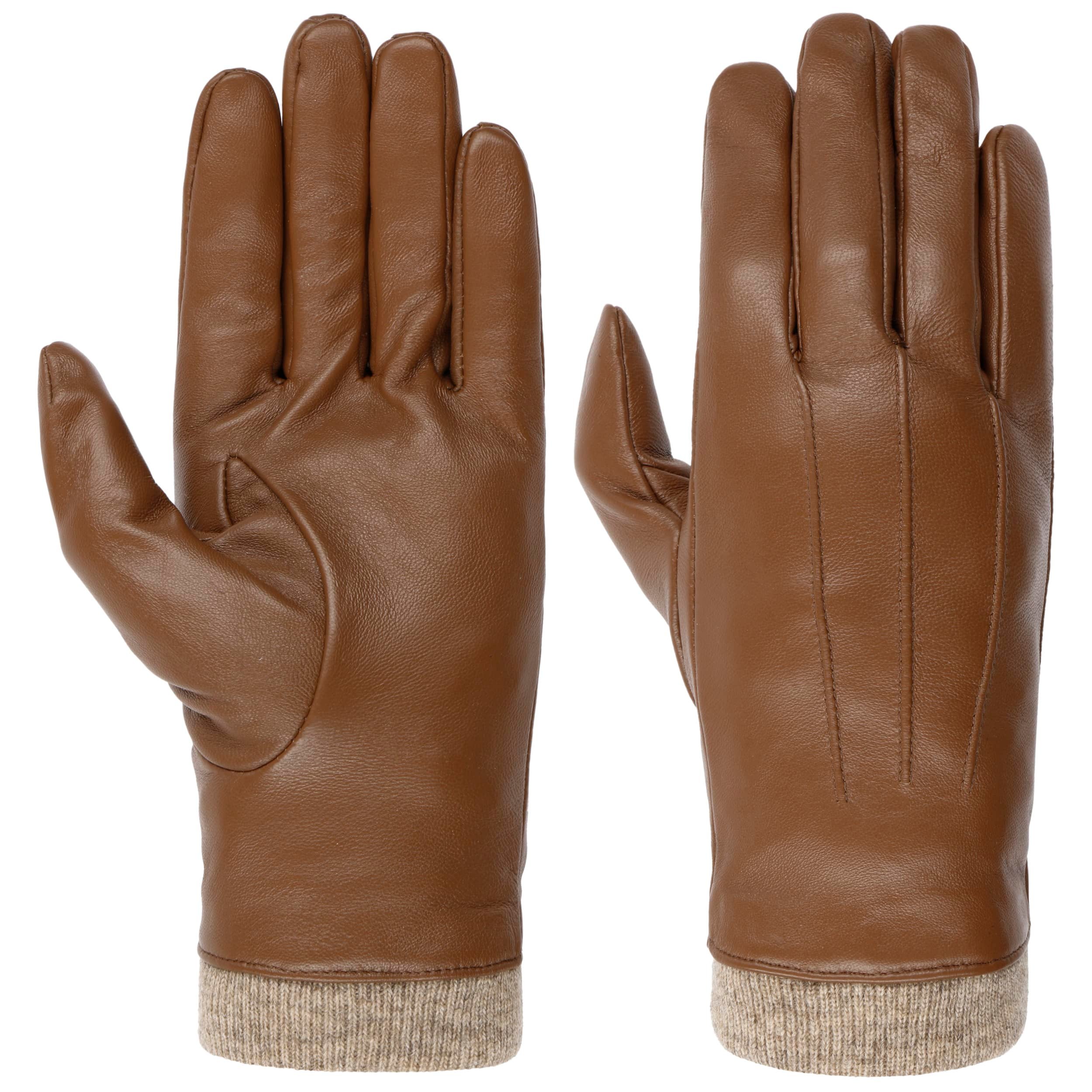 Ogquaton Gants en Cuir cloutés rétro avec Goujon en Cuir sans Doigts