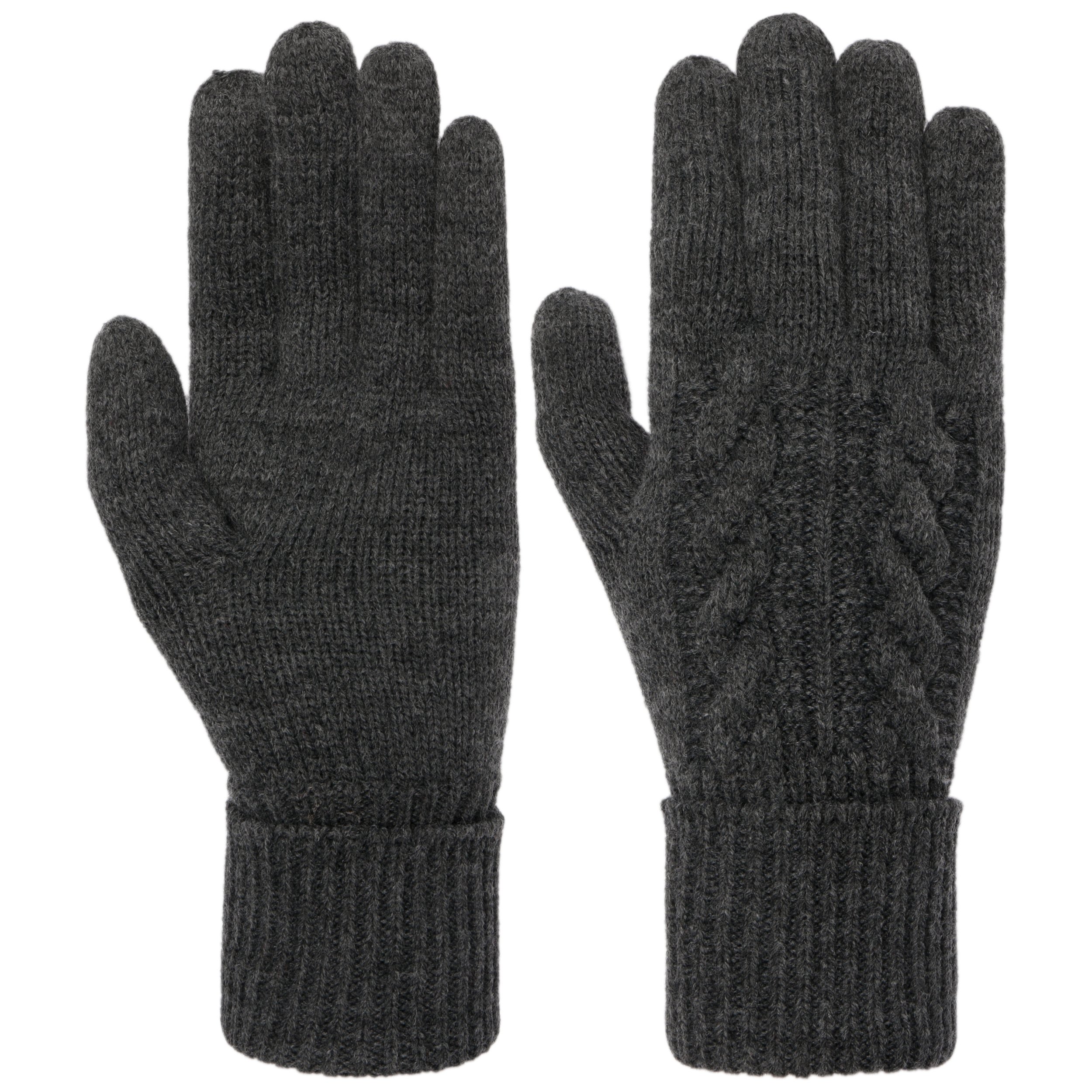 Gants cuir Femme Doublé Soie Noir et Rouge - Caridel Référence : 17477