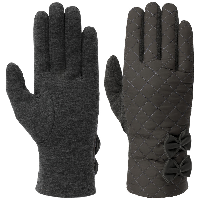 Gants tissu doux Isotoner en noir