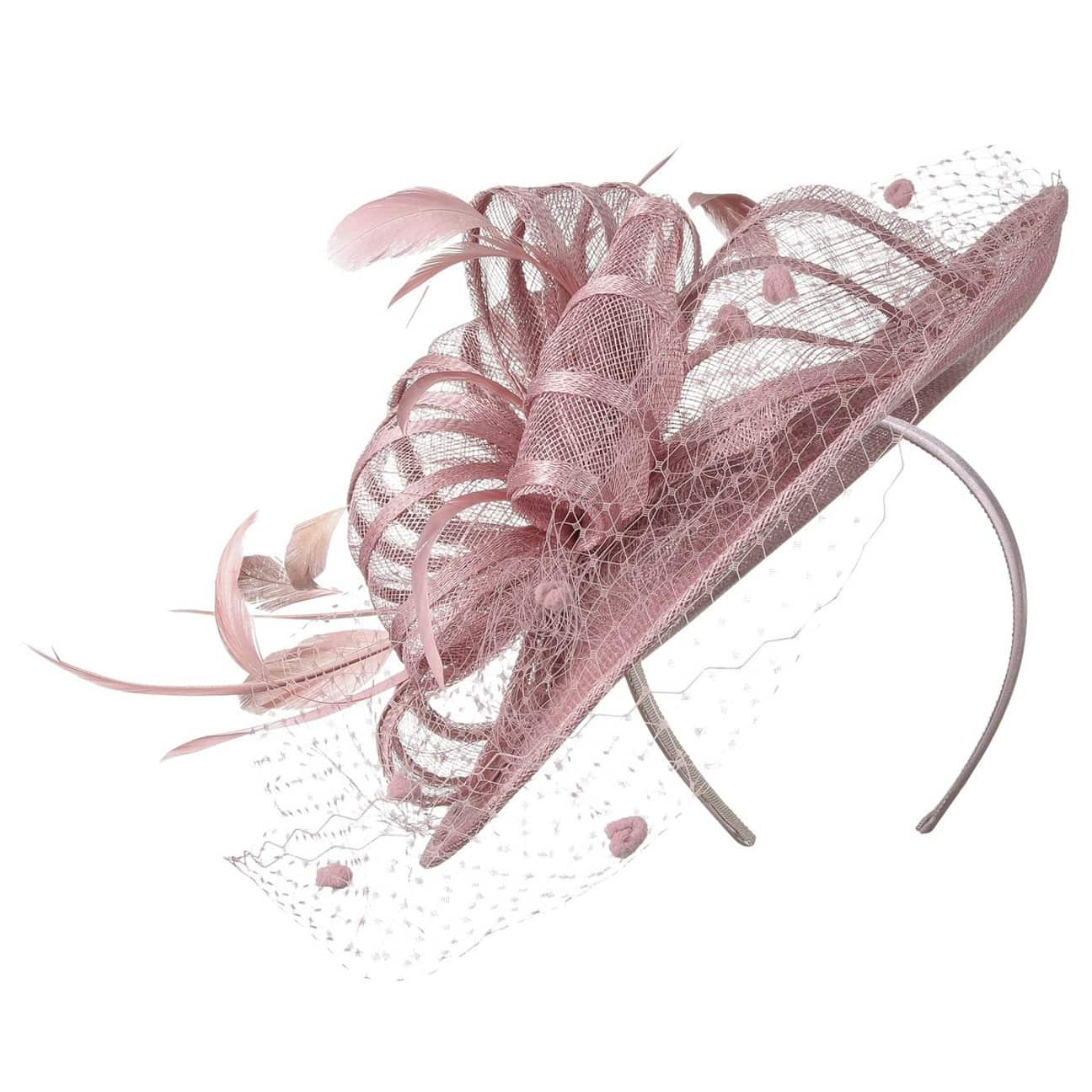 Chapeau De Sorcière Avec Serre-tête Voile Et Plumes - Ensemble Complet Avec Gants Et Autocollants Visage Pour Halloween