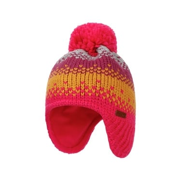 Manyo. Bonnet Enfant Hiver, Cagoule Enfant Bonnet Enfant Coton Pompon Bébé,  Bonnet Echarpe Coupe-vent Chaud pour Garçons Filles 2-5 ans (Vin rouge)