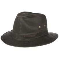 STETSON Chapeau Avasun Waxed Traveller - Coton Ciré Uni-sex - Protection UV 40+ - Passepoil