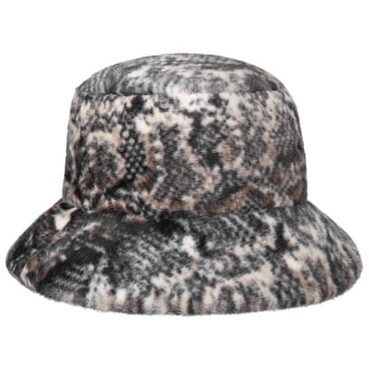 Chapeau de Pluie Femme Réversible avec Imprimé Léopard en Simili Cuir -  Casquettes Bonnets
