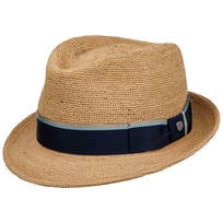 Lierys Chapeau Panama Pandila Trilby Femme/Homme - Made in Ecuador de Soleil D'Ete en Paille avec Ruban Gros Grain Ete Printemps-ete - S (55-56 cm) Nature