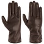 Gants en Cuir avec Doublure en Laine by Roeckl marron foncé