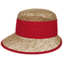 Casquette Beach en Paille by Seeberger rouge