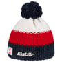 Bonnet Star Beanie à Pompon by Eisbär rouge-noir