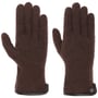 Gants en Laine Foulée avec Cuir by Roeckl marron