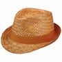 Chapeau en Paille Valencia Trilby by Lipodo orange