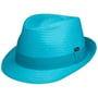 Chapeau en Paille Málaga Trilby by Lipodo turquoise