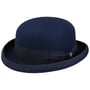 Chapeau Melon en Feutre Uni by Lierys bleu foncé