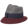 Chapeau en Feutre Asym Twotone by Lierys gris foncé-bordeaux