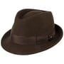 Chapeau Classic Wool Trilby by Lierys marron foncé