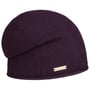 Bonnet Cachemire à Bord Roulé by Seeberger prune