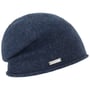 Bonnet Cachemire à Bord Roulé by Seeberger bleu foncé--moucheté