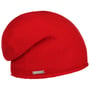 Bonnet Cachemire à Bord Roulé by Seeberger rouge