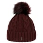 Bonnet à Revers Cable Knit by McBURN bordeaux