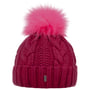 Bonnet à Revers Cable Knit by McBURN fuchsia
