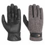 Gants en Cuir Herringbone Wool by Stetson noir-gris