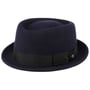 Chapeau Crushable Pork Pie by Lierys bleu foncé