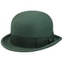 Chapeau Melon en Feutre de Laine by Lipodo vert foncé