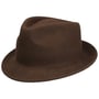 Chapeau en Feutre Uni Trilby by Lipodo marron foncé
