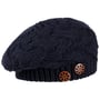 Béret en Tricot Jil avec Boutons by Lierys bleu foncé