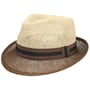 Chapeau en Paille Twotone Trilby by Lipodo nature-marron