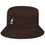 Chapeau Washed Bucket Hat by Kangol marron foncé