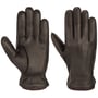 Gants en Cuir Deer Cashmere by Stetson marron foncé