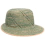 Chapeau en Paille de Raphia Jalima by Seeberger vert menthe