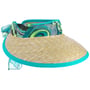 Visière en Paille Summer Mood by Lierys turquoise