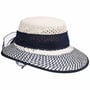 Chapeau en Paille Kalisa by Lipodo blanc-bleu