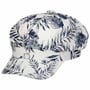 Casquette Gavroche Allover Leaves by Lipodo blanc-bleu foncé