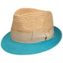 Chapeau en Paille Dalona Trilby by McBURN nature-bleu