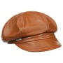 Casquette Gavroche en Cuir by Seeberger cognac