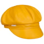 Casquette Gavroche en Cuir by Seeberger jaune