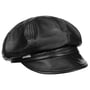 Casquette Gavroche en Cuir by Seeberger noir